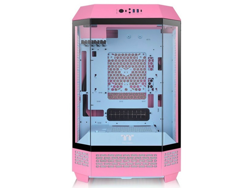 八角柱デザインのミニタワー、Thermaltake「The Tower 300」の新色Bubble Pinkを国内発売