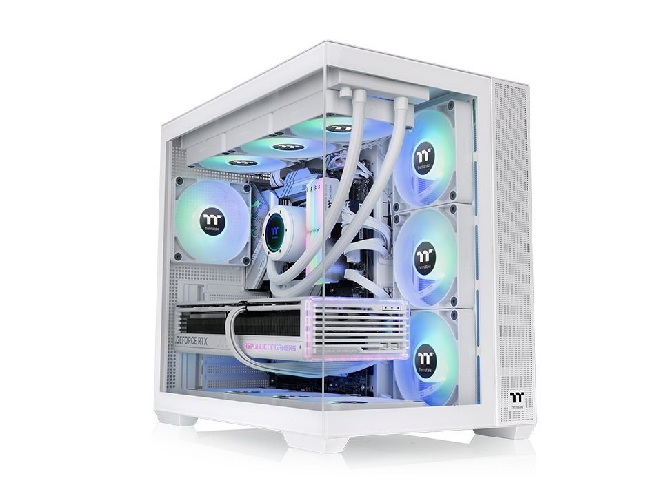 背面コネクタM/B対応のピラーレスPCケース、Thermaltake「View 380 TG ARGB」国内発売