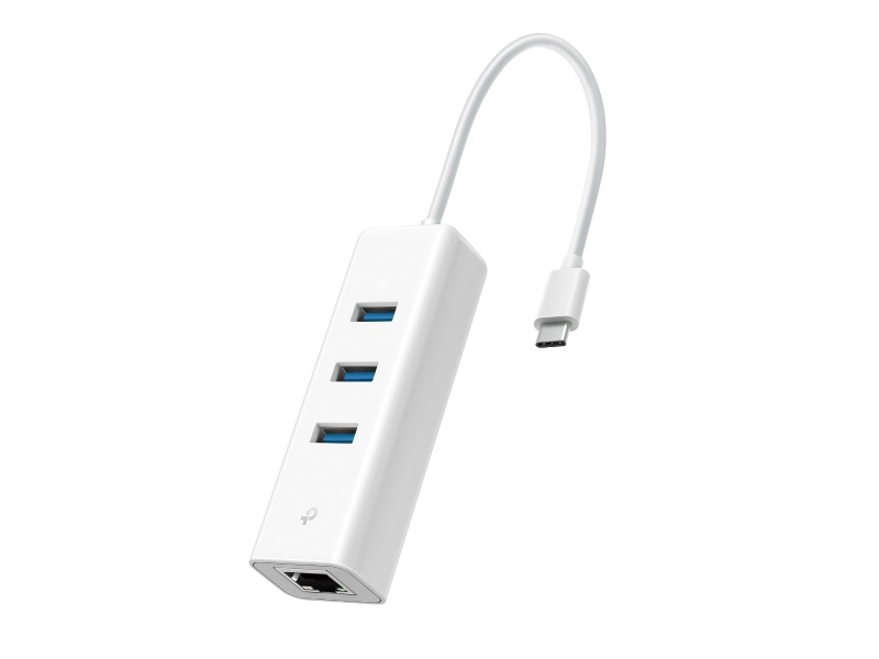 ティーピーリンク、USBハブ機能を備えたギガビット有線LANアダプタ「UE330C」発売
