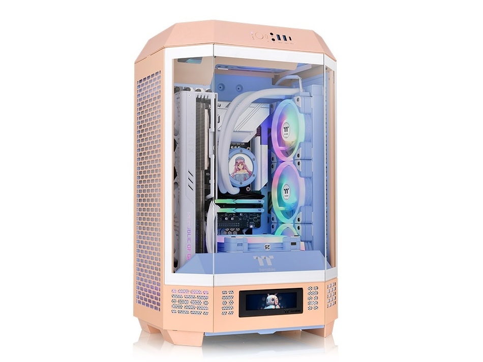 八角柱デザインのミニタワー、Thermaltake「The Tower 300」が国内市場で4色追加