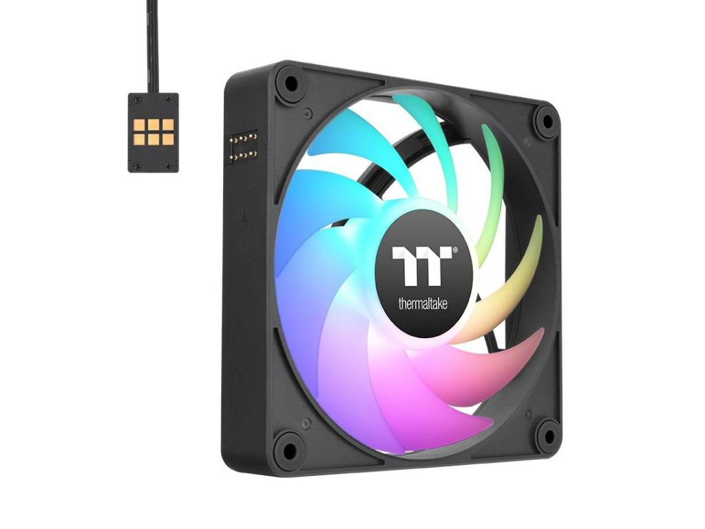 大型磁気コネクタ採用のデイジーチェーン対応ARGB LEDファン、Thermaltake「CT EX ARGB Sync」発売
