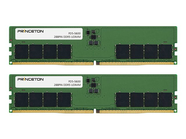 プリンストン、JEDEC規格に準拠したDDR5-5600 UDIMM/SO-DIMMメモリ全12種発売