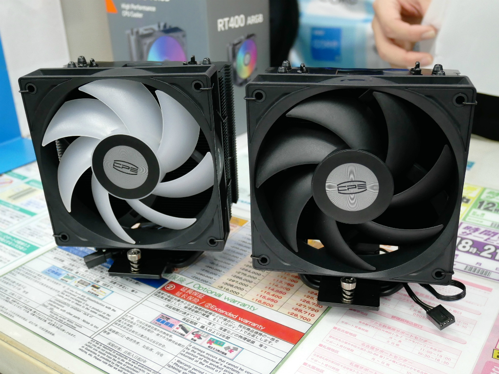 (アキバ入荷情報) 税込2,780円からのスリムサイドフローCPUクーラー、CPS「RT400-BK」シリーズ2モデル