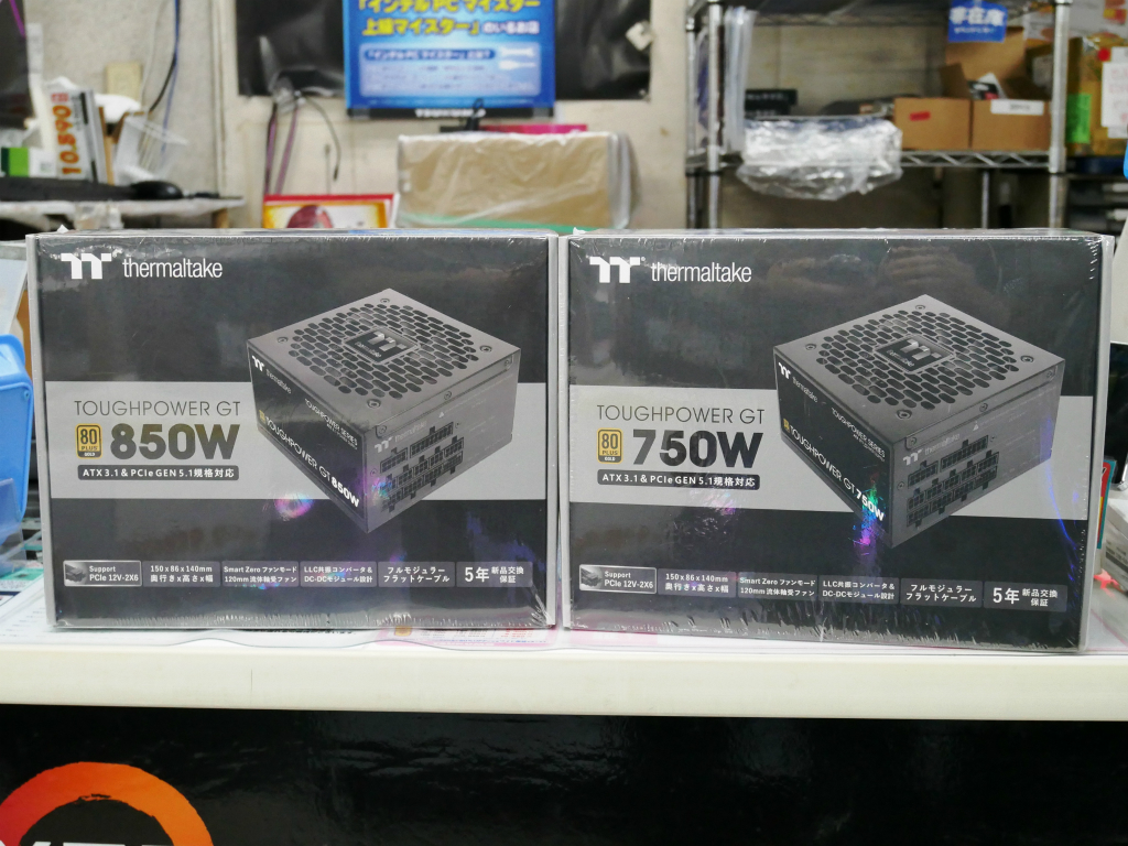 (アキバ入荷情報) 奥行き140mmのATX 3.1対応フルモジュラー電源、Thermaltake「TOUGHPOWER GT」シリーズ