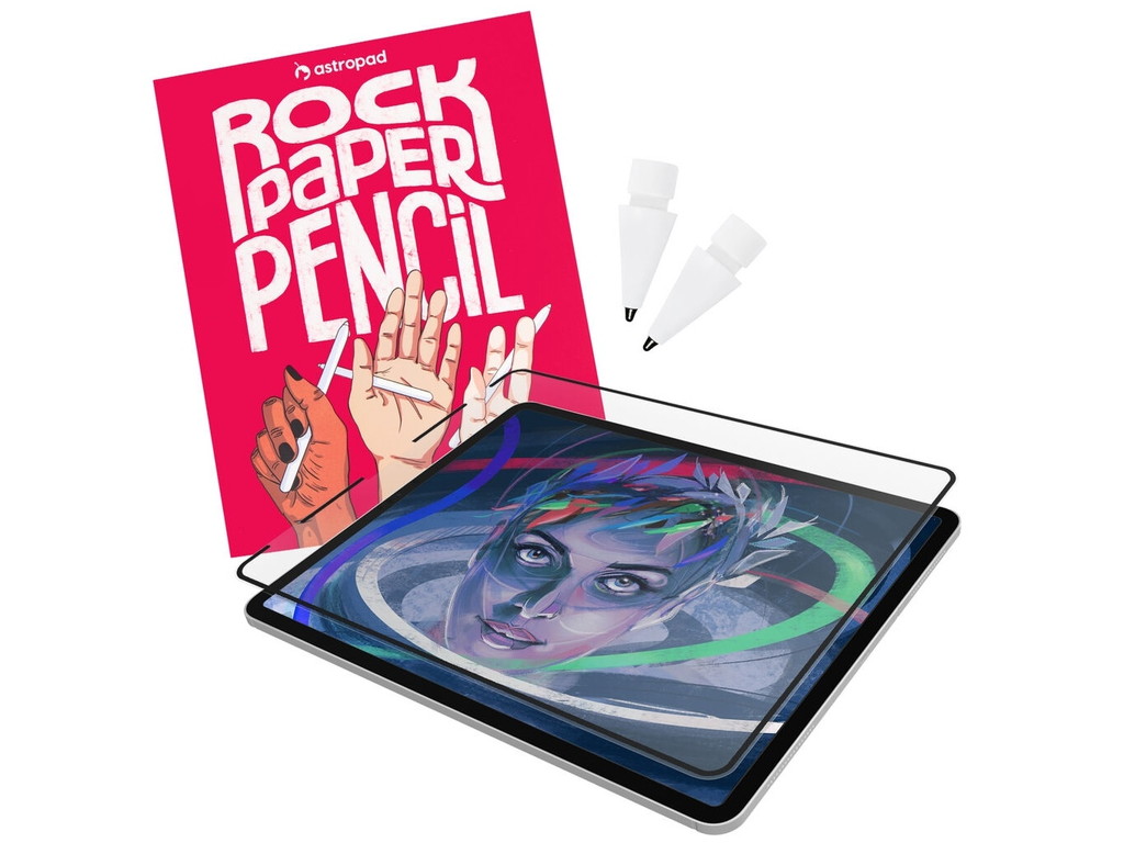 紙とボールペンの質感に変わる、最新iPad mini対応のフィルム＆Apple Pencilペン先セット