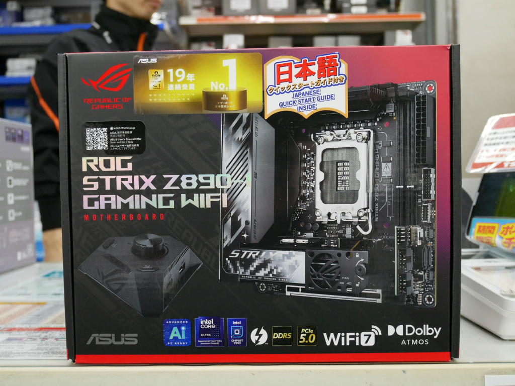 (アキバ入荷情報) PCIe 5.0 M.2×2搭載のMini-ITXマザーボード、ASUS「ROG STRIX Z890-I GAMING WIFI」発売