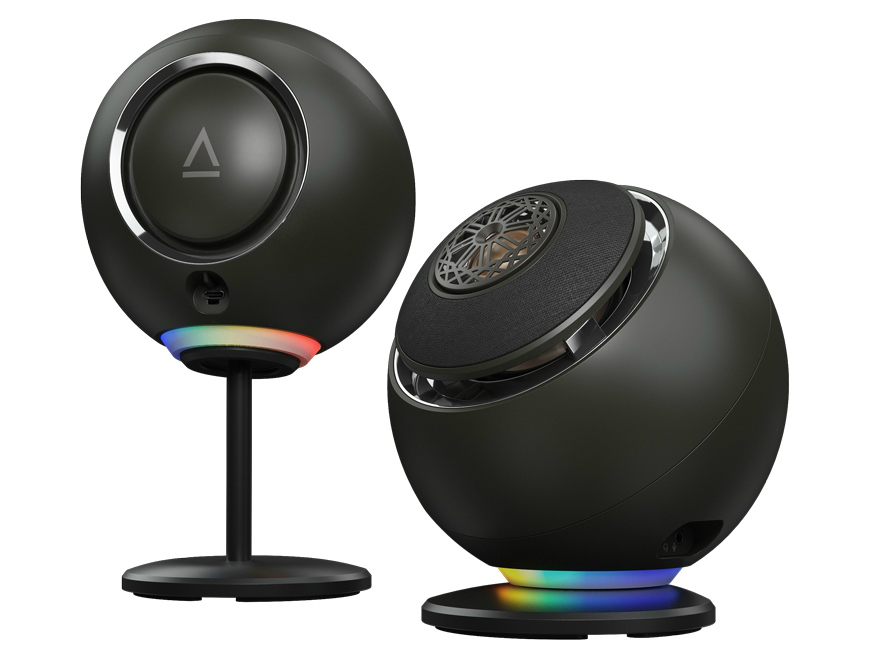 クリエイティブ、ピーク出力100Wの球形状スピーカー「Creative Pebble NOVA」発売