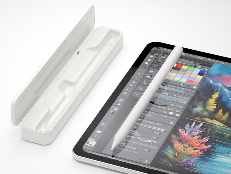 エアリア、バッテリ内蔵充電ケース付きのiPad用アクティブスタイラスペン発売