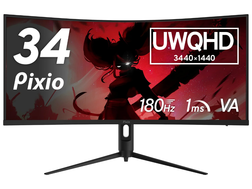 UWQHD解像度対応の34型湾曲ゲーミング液晶、Pixio「PXC348C Neo」