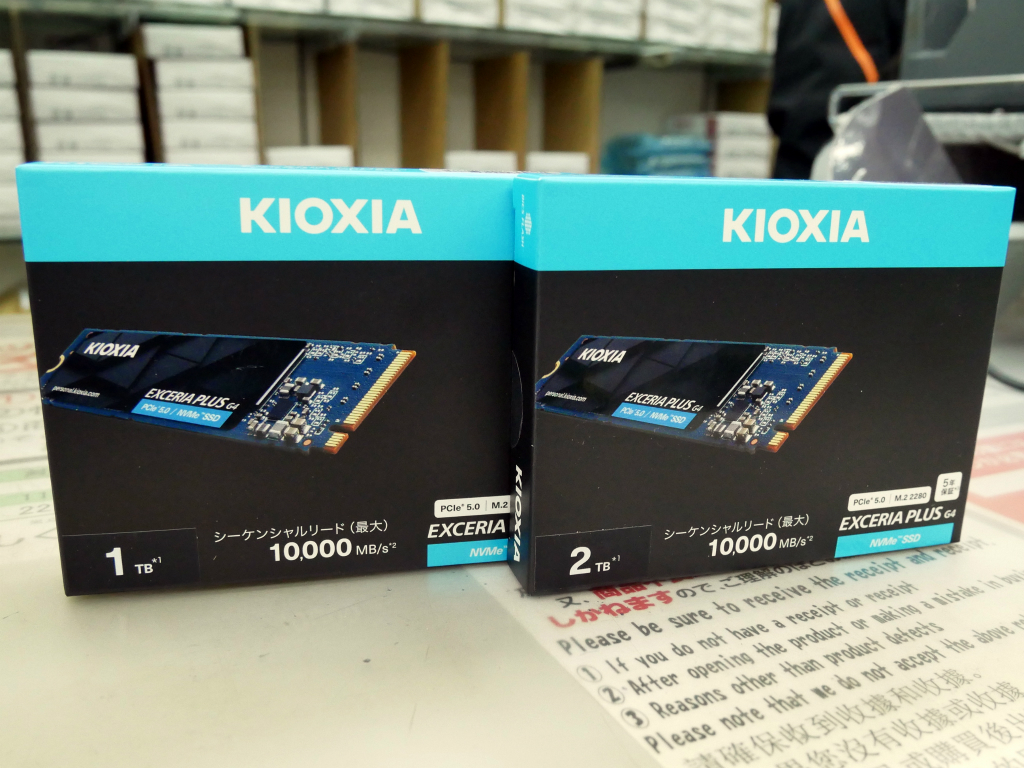 (アキバ入荷情報) 最大10,000MB/sのPCIe 5.0対応SSD、キオクシア「EXCERIA PLUS G4 SSD」