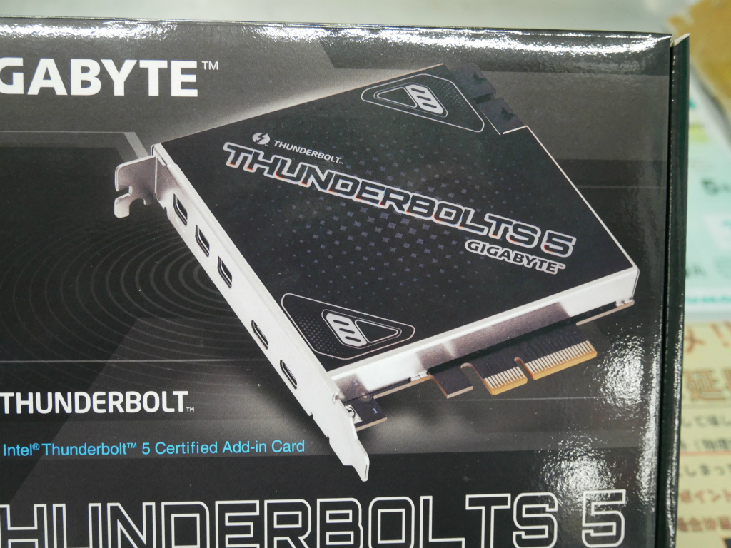 (アキバ入荷情報) Z890マザーボードにThunderbolt 5を追加する拡張カードがGIGABYTEから