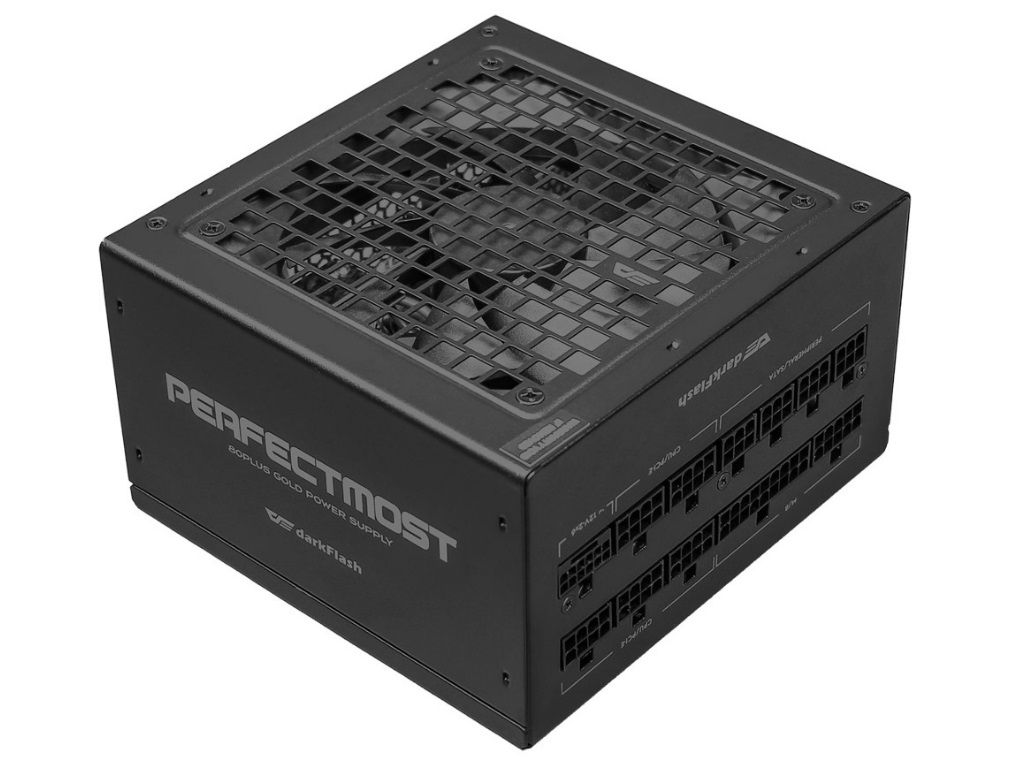 12V-2x6コネクタ搭載のフルモジュラーGOLD電源、darkFlash「PMT850 Black」