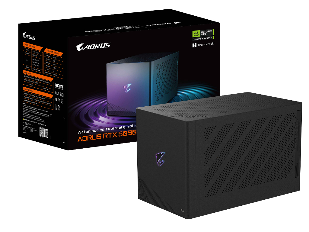 GeForce RTX 5090搭載のThunderbolt 5対応外付けGPU BOX、GIGABYTE「AORUS RTX 5090 AI BOX」