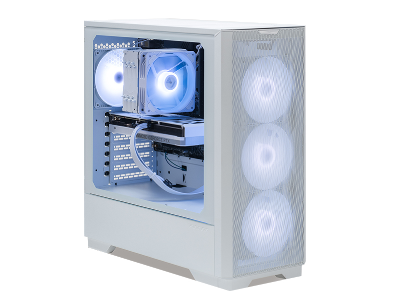 ストーム、フロントメッシュの高エアフローPCケースを採用する白いゲーミングPC「風域」シリーズ計7機種