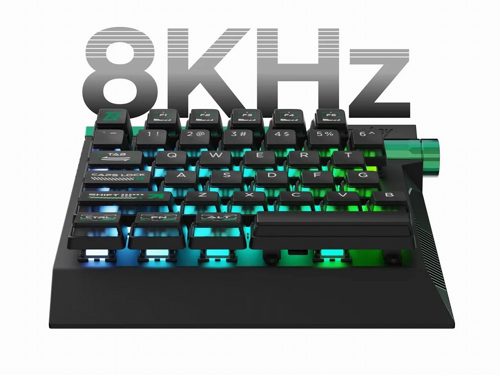 磁気スイッチを搭載した8,000Hz対応のハーフサイズキーボード、Lemokey「L0 HE」