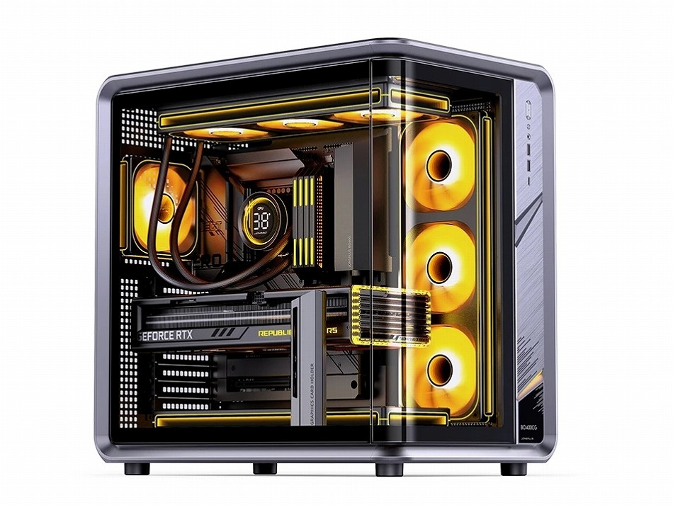 JONSBO、曲面ガラス採用のピラーレスミドルタワー「BO400CG」