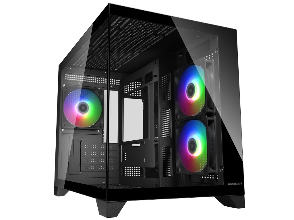 デュアルチャンバーデザインのピラーレスミニタワー、COUGAR「FV150 MINI RGB」