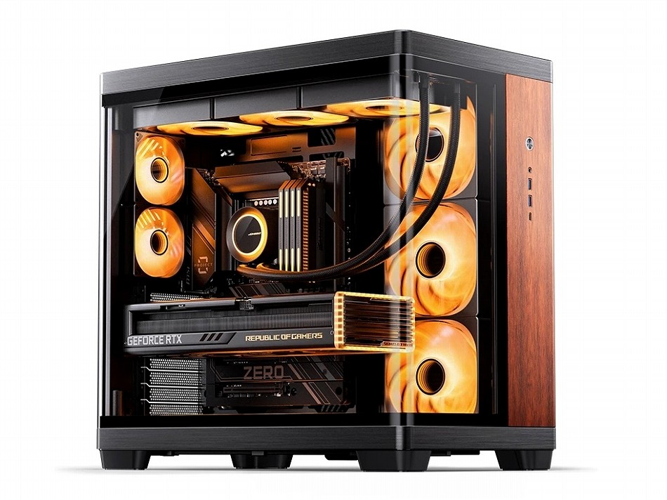 JONSBO、曲面ガラスとウッドパネルを使用したピラーレスケース「TK-4 Wood」