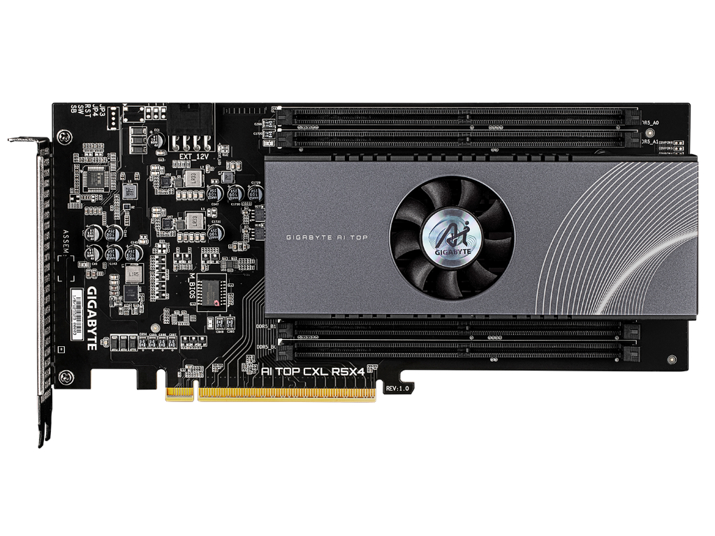 最大512GBのDDR5メモリを増設できるPCIe 5.0対応CXL拡張カード、GIGABYTE「AI TOP CXL R5X4」