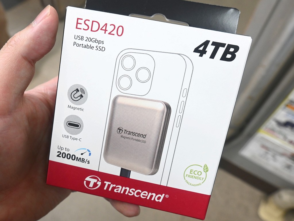 (アキバ取材班) MagSafeに対応する読み書き2,000MB/sのポータブルSSDがトランセンドから発売