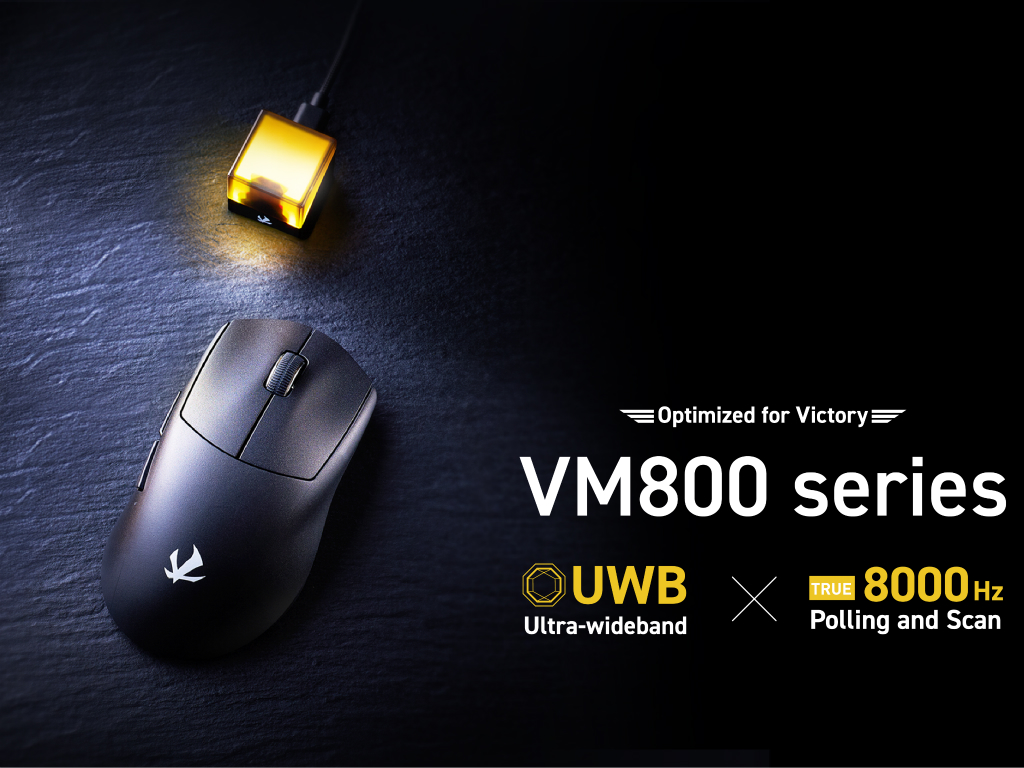 世界初UWDと8Kポーリングレート対応のワイヤレスゲーミングマウス、エレコム「VM800」