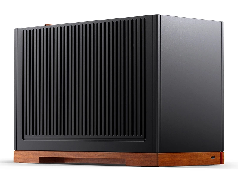 4mm厚の肉厚アルミとウォールナット採用のMini-ITXケース、JONSBO「T9」