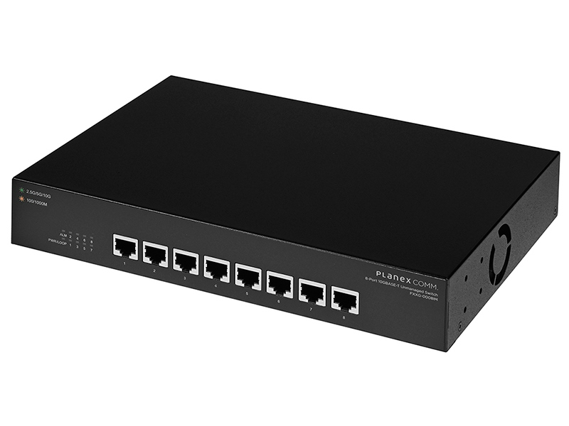 全ポート10ギガビット対応の8ポートアンマネージドスイッチ、プラネックス「FXXG-0008IM」