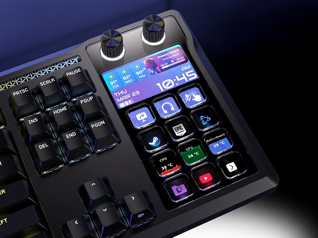 Stream Deck機能を統合。CORSAIRのハイエンドキーボード「GALLEON 100 SD」3月下旬発売